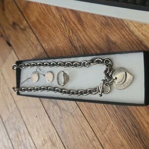 Tiffany & Co necklace, ear rings, and ring set